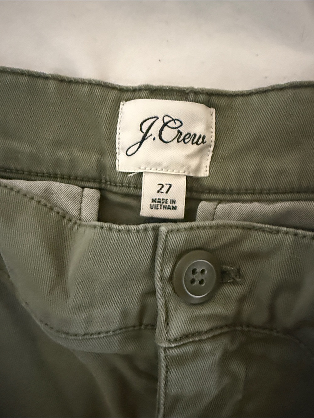 J. Crew Olive Utility Pants